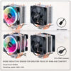 IWONGOU-X99 Processador Cooler, LGA2011, 2 Heatpipes, Radiador, 90mm, Ventilador RGB, 3Pin, CPU de refrigeração para Intel LGA 2011, 1366, 1700, AMD, 1156 - Image 3
