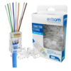 Kit 100 Conector Rj45 De Passagem Ez Crimp Cat5e Ouro Vazado - Image 7